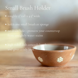 Floral Sink Brush Holders