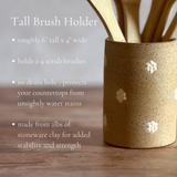 Floral Sink Brush Holders