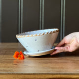Rope Rim Berry Bowl - White