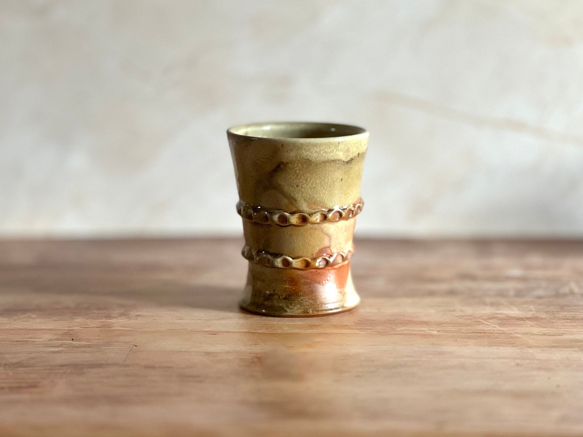Beaded Cup - Wood Fired