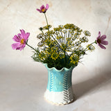 Medium Carved Vase - Blue no. 2