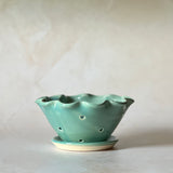 Ruffled Berry Bowl - Blue