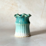 Medium Carved Vase - Blue no. 3