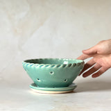 Rope Rim Berry Bowl - Blue