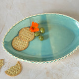 Oval Serving Platter - Blue