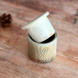 Pearly Burl Butter Keeper - Wood Fired