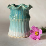 Medium Carved Vase - Blue no. 3