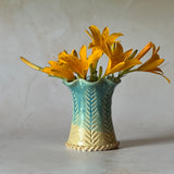 Medium Carved Vase - Blue no. 1