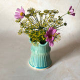 Medium Carved Vase - Blue no. 4