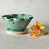 Ruffled Berry Bowl - Blue