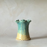 Medium Carved Vase - Blue no. 1