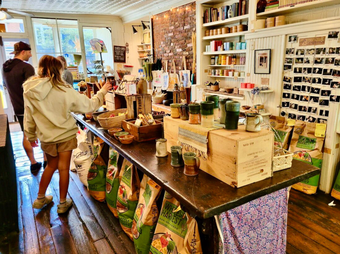 Customers look at the wares in Dogwood General Store. Photo by Tabitha Johnston.