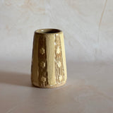 Carved Stripey Vase w/ Flowers